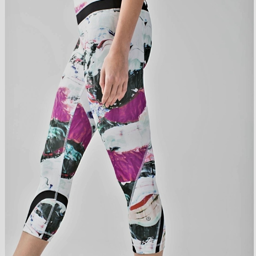 Lululemon Athletica Leggings Multicolored Mid Rise 4